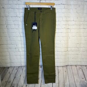 40 Weft Lenny 396 OE Mens Slim Fit Chino Pants Olive Green Size 30 IT 44 NWT